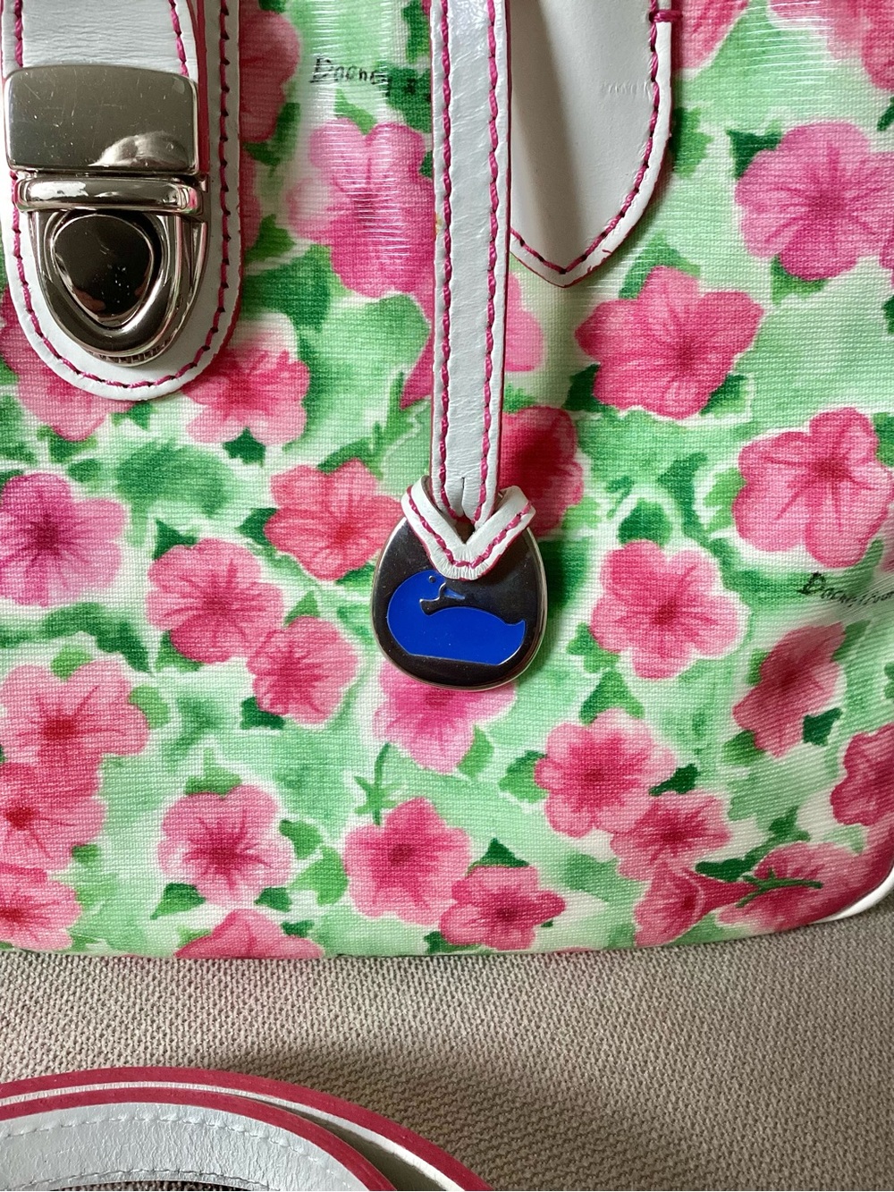 Dooney & Bourke White & Pink Floral Satchel - Picture 9 of 16